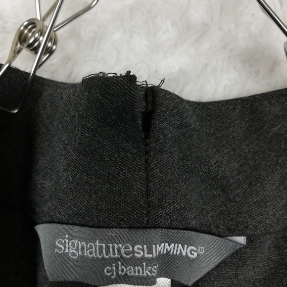 CJ Banks Signature Slimming Womens Pants Charcoal Gray Stretch Plus 20W - Picture 8 of 11